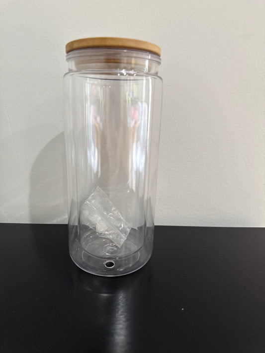 20oz acrylic snow globe tumbler